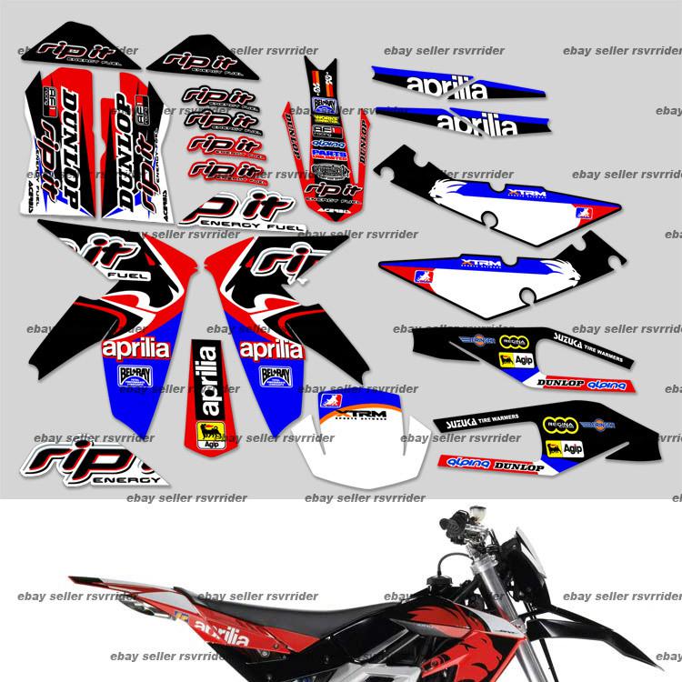 Race decal sticker kit for aprilia sxv rxv motorcycle
