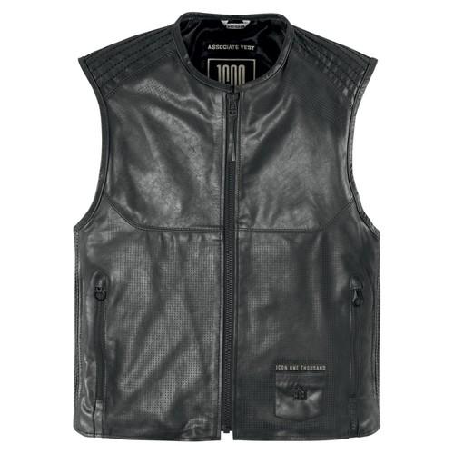 Icon one thousand associate vest leather black medium new