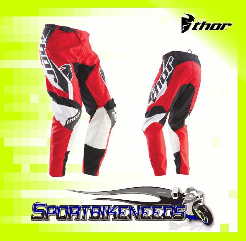 Thor 2012 phase spiral red white pant motocross size 28