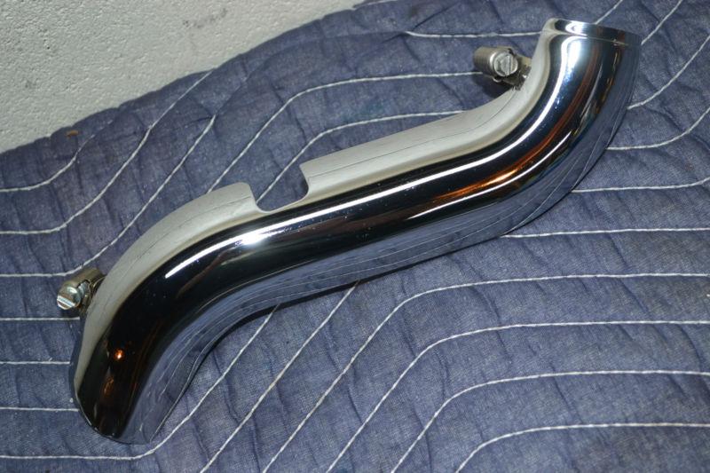 G1076g chrome left top exhaust heat shield harley 65647-98 touring 98-08