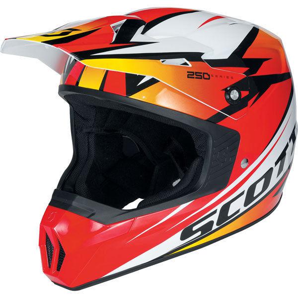 Red/white xl scott usa 250 race helmet 2013 model