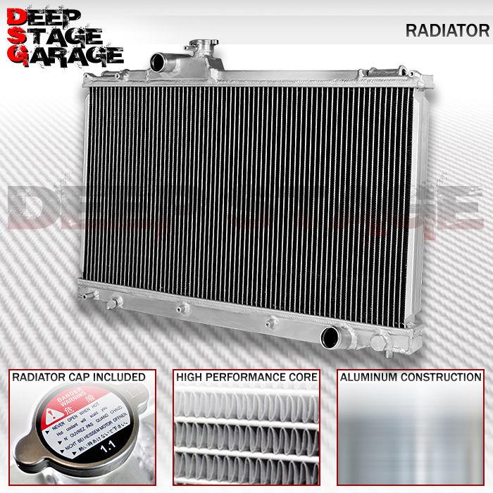 Aluminum racing dual core 2-row cooling radiator 01-05 lexus is300 altezza mt