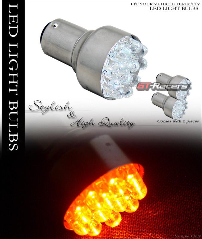 2p amber o 1157 bay15d 12p led rear turn signal light lamp bulbs 12v 12499 12594