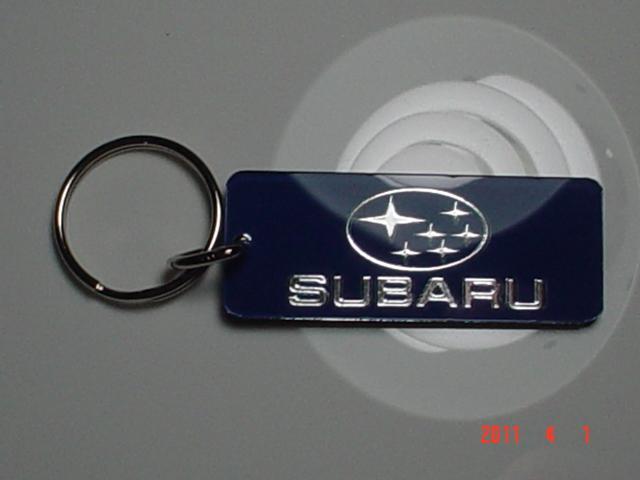Subaru key chain blue & chrome forester impreza wrx brz legacy outback 