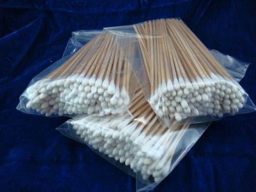 300 6" cotton tipped swabs wooden sticks ( similar to q-tips )