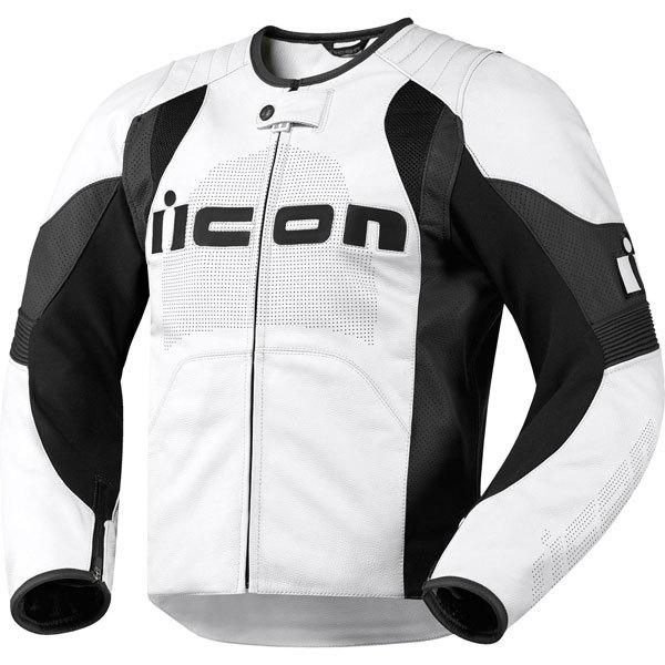 White l icon overlord leather jacket