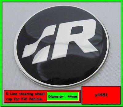 Sr r line steering wheel cap badge emblem for vw golf