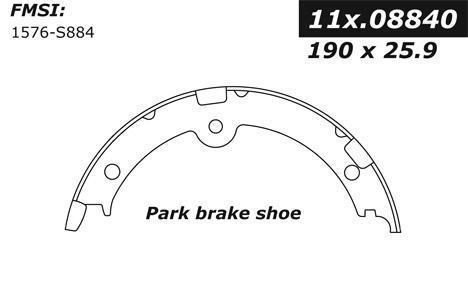 Centric 111.08840 parking brake shoe