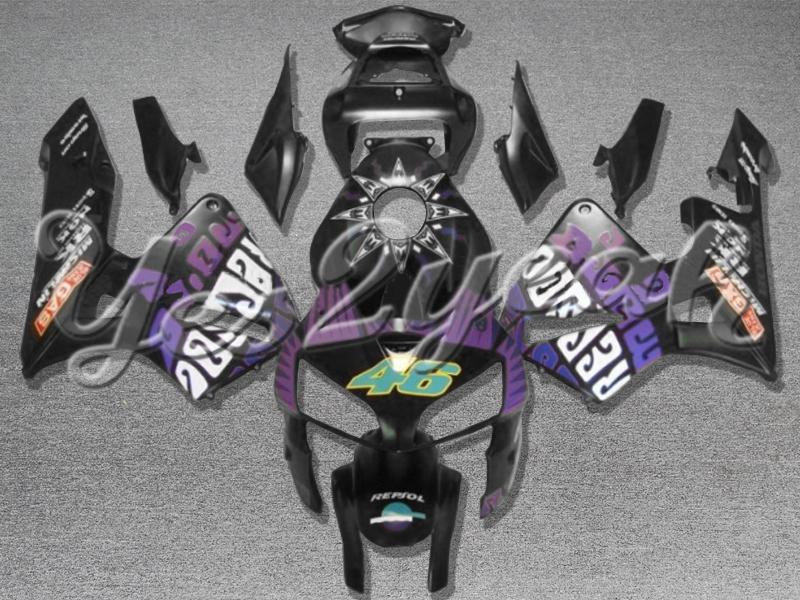 Injection molded fit 2005 2006 cbr600rr 05 06 repsol purple black fairing zn1057