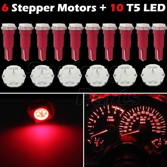 6 gm gmc stepper motor speedometer gauge kit instrument cluster,10 bulbs red