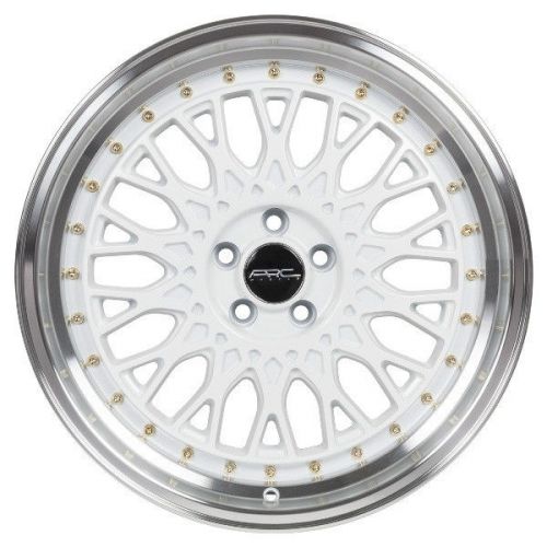 Arc ar01 17x8.5 5x114.3 et30 wheels white with gold rivets civic accord set of 4