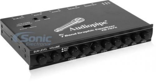 Audiopipe eq-707x 7-band graphic equalizer w/ subwoofer output