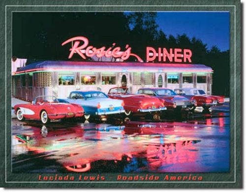 Rosie&#039;s diner roadside america new nostalgic steel sign &#034;free shipping!!!&#034;