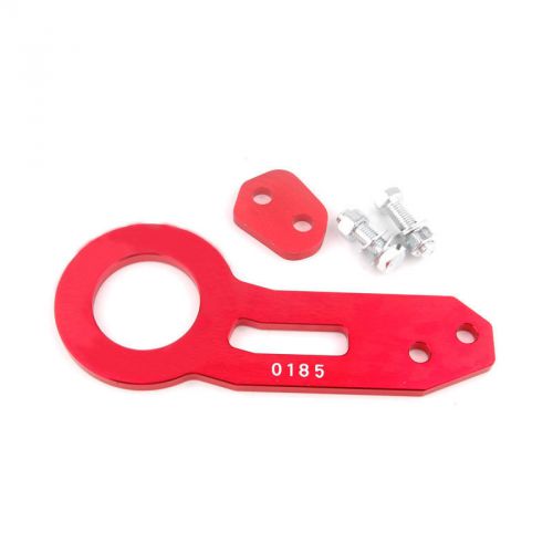 Red billet racing anodized rear tow hook towing trailer kit for universal car