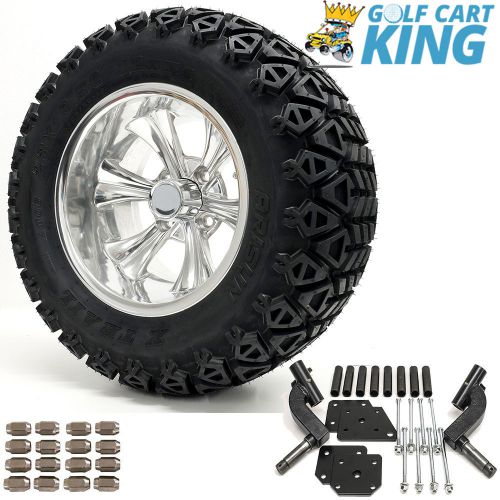 12&#034; wheel and tire combo + golf cart 6&#034; spindle lift kit for ezgo txt electric