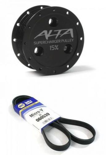 Alta performance 02-07 mini cooper s 15% supercharger pulley &amp; belt combo
