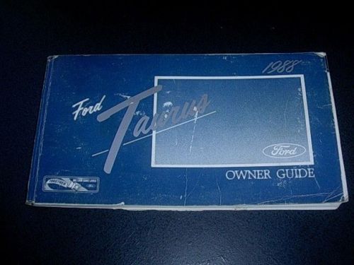 1988 ford taurus owners manual