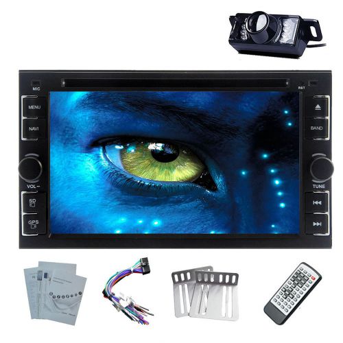 Car stereo tv double din universal dvd player fm radio 6.2&#034; touch screen+camera
