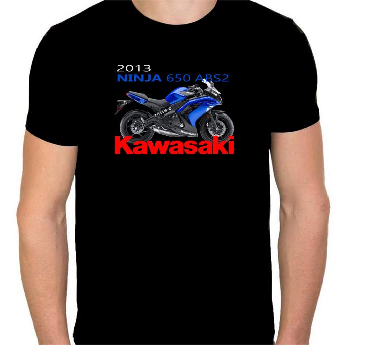 New 2013 kawasaki ninja 650 abs2 on black tshirt size s to xxxl