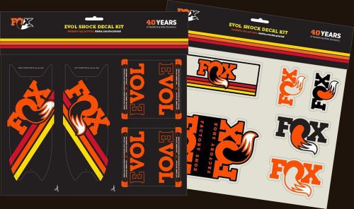 Fox racing shox 803-00-916 heritage decal kit - float evol orange