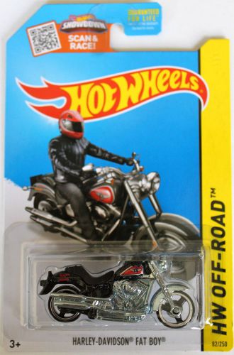 Hot wheels harley davidson fat boy motorcycle police usa oem h-d custom fatboy 1