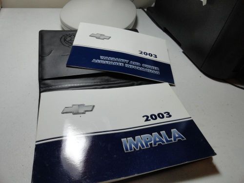 2003 chevy chevrolet impala owners manual, owner&#039;s guide with case, free shippin