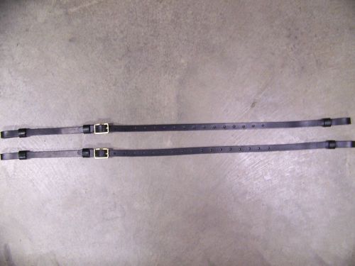 Leather luggage straps for luggage rack/carrier~~(2) set~~black~~3/4 in.~~brass.
