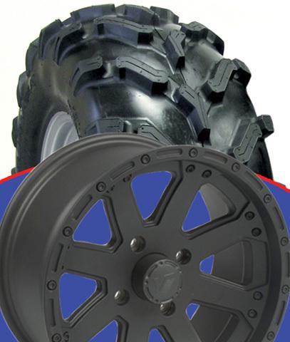 2009-2010 yamaha 550 grizzly 159 black wheel kit on 25" a.c.t's