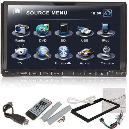 2din 7&#034; in dash hd car dvd cd mp3 player bluetooth auto radio stereo ipod tv rds