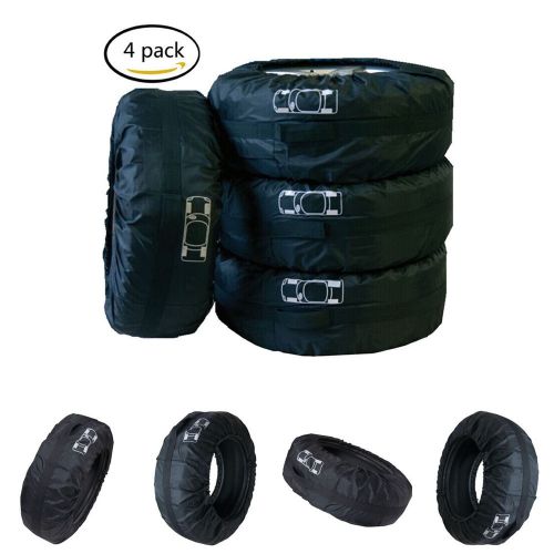 Newest set of 4 pcs wheel tire covers storage courier bags for universal vehicle