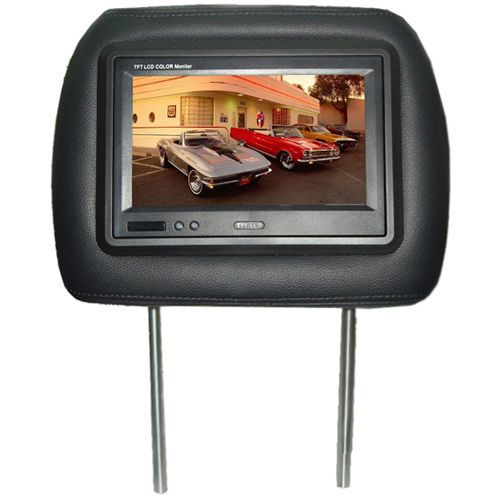 Sto video player headrest monitor 7&#034; ir hd panel pillow dual button pal/ntsc