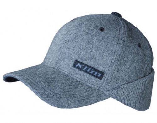 Klim snowmobile muffler flexfit curved bill wool baseball hat cap grey size s/m