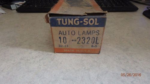 (10) nos tung-sol auto lamps 6v-8v lamp bulbs 10-2320l nice vintage box