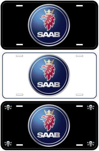 Saab aluminum novelty auto license plate