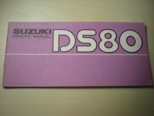 Nos owner&#039;s 1977 manual suzuki ds80