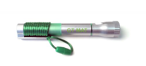 New gtmat silver slim dual flashlight led illuminating pen portible pocket light