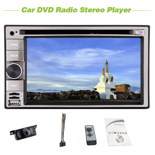 Double 2din in dash 6.2&#039;&#039; hd car stereo no-gps dvd player bluetooth radio camera