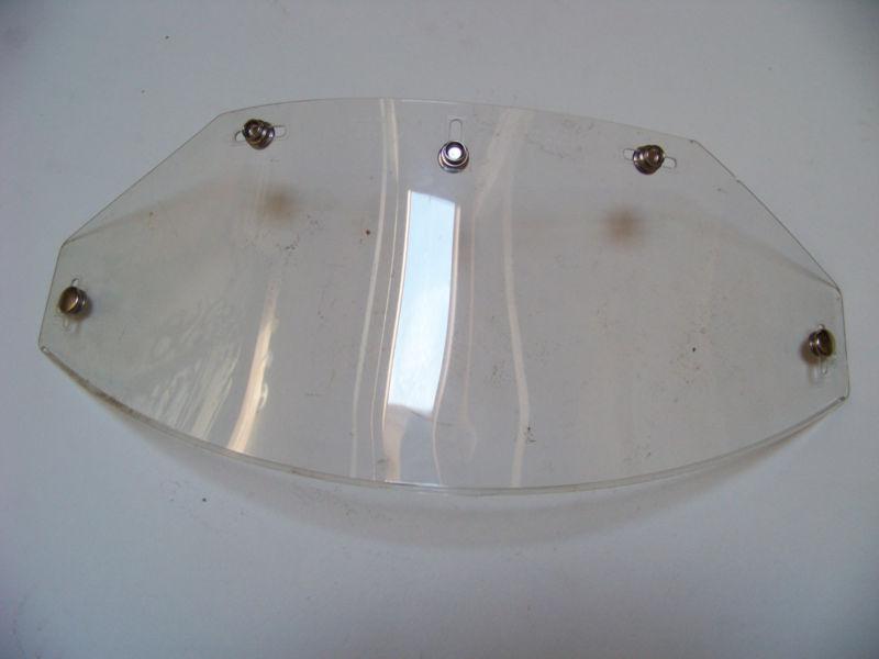 Vintage old school motorcycle racing bell open face shield, clear, 1960s era new