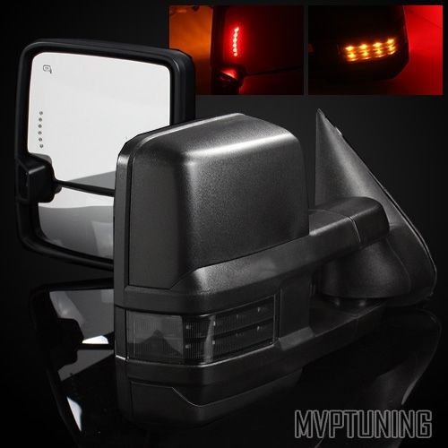 For 02-06 escalade power/heated defrost towing mirrors/dark smoke lens signal