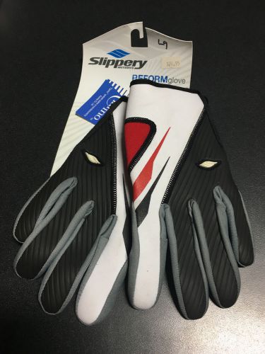32600200 new slippery reform watersports glove size large in black/red/wht/gray
