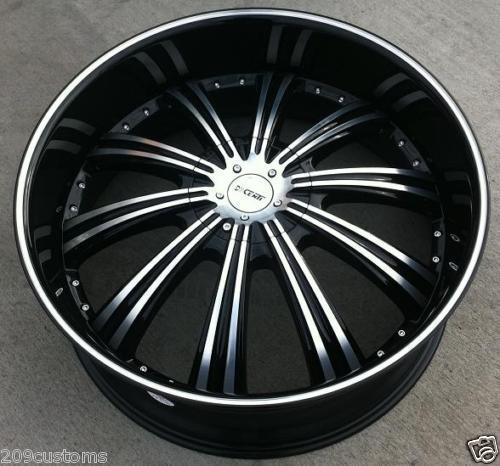 24" inch wheels rims black dw909 6x139.7 avalanche 2007 2008 2009 2010 2011 2012