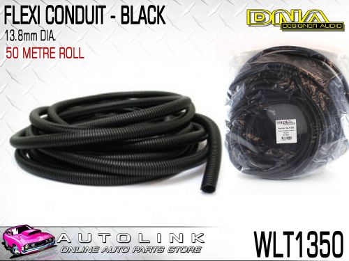 Dna split corrugated flexi loom tube 13mm black 50 metre roll ( wlt1350 )