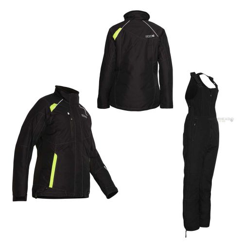 Snowmobile ckx alpha jacket bibs suit women pants black/green medium winter coat