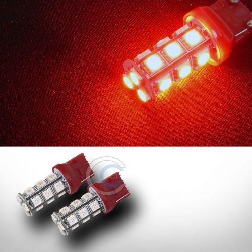 2x red 7440 18 count smd led light bulb car auto rear turn signal lamps 12v cc