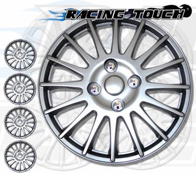 Metallic silver 4pcs set #611 15" inches hubcaps hub cap wheel cover rim skin