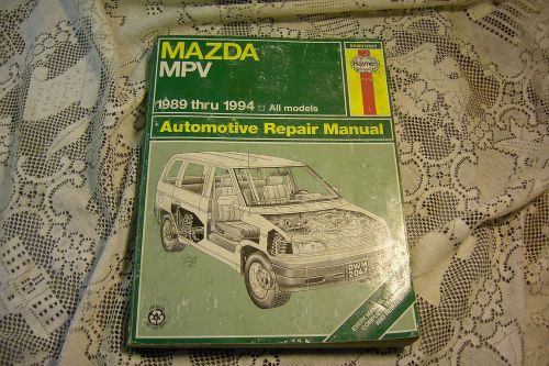 Haynes mazda mpv 1989-1994 automotive repair manual all models