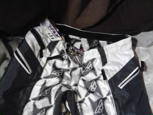 Size 9/10 fly racing gear riding pants purple-black-white off-road/dirt bike