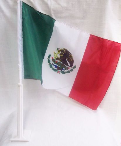 Mexican flag window car: green white &amp; red: new