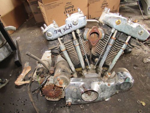 1974 harley davidson ironhead motor engine crank cases transmission cylinder
