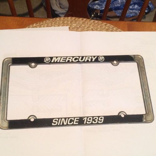 Mercury marine outboards chromed license plate frame